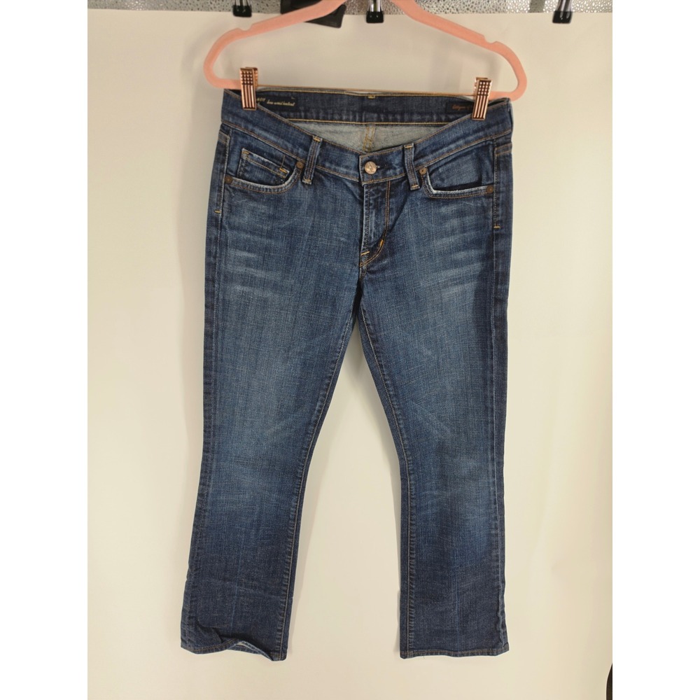 Citizens of Humanity Kelly 001 Low Waist Bootcut Jeans Blue Stretch Denim Sz 28